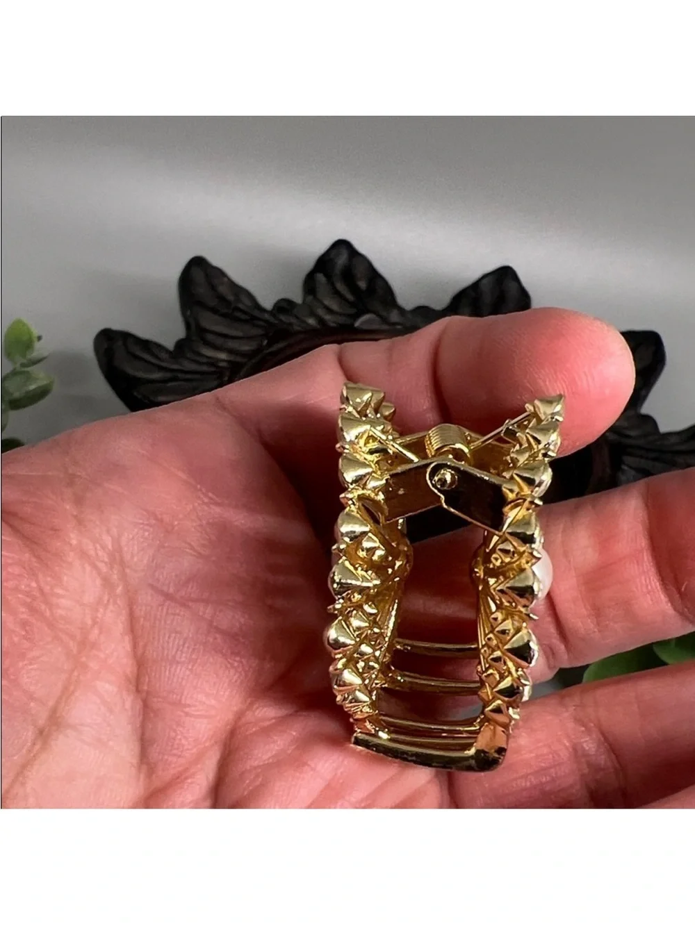 Gold-Tone Crystal & Pearl Floral Hair Clip Women’s Hair FINAL PRICE DROP